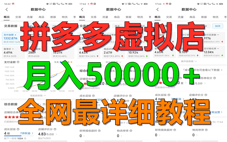 拼多多虚拟电商训练营月入50000+你也行，暴利稳定长久，副业首选-花生资源网