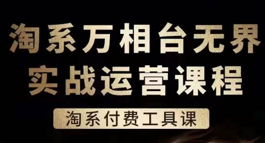 淘系万相台无界实战运营课，淘系付费工具课-花生资源网