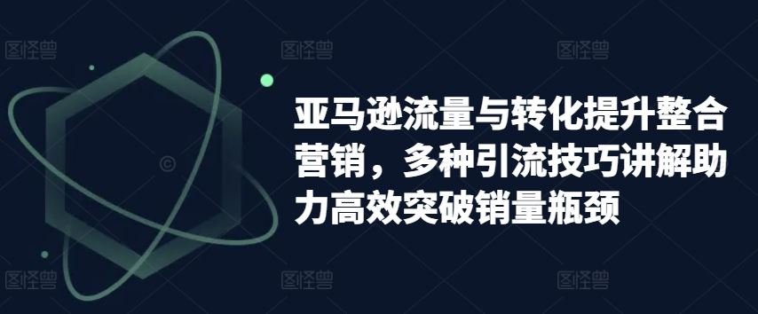 亚马逊流量与转化提升整合营销，多种引流技巧讲解助力高效突破销量瓶颈-花生资源网