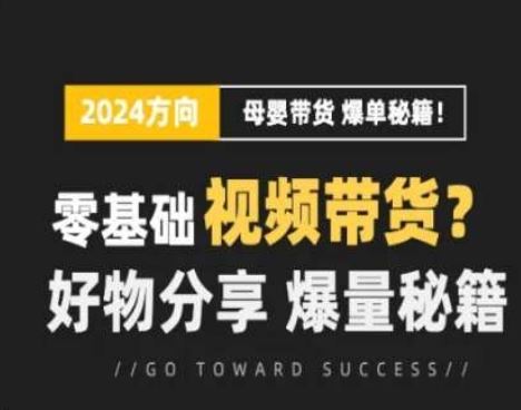 短视频母婴赛道实操流量训练营，零基础视频带货，好物分享，爆量秘籍-花生资源网