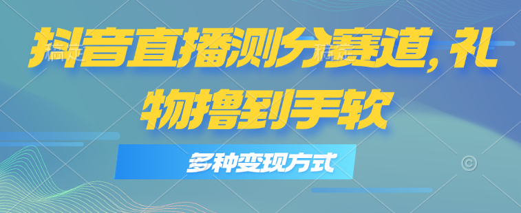 （11380期）抖音直播测分赛道，多种变现方式，轻松日入1000+-花生资源网