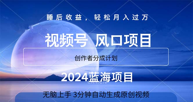 （11388期）2024蓝海项目，3分钟自动生成视频，月入过万-花生资源网