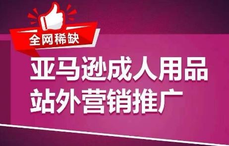 全网稀缺！亚马逊成人用品站外营销推广，​教你引爆站外流量，开启爆单模式-花生资源网