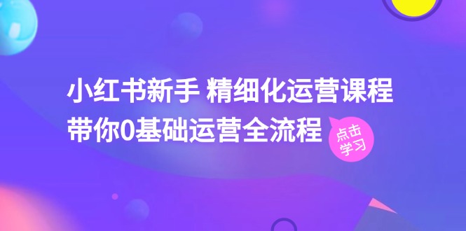 （11417期）小红书新手 精细化运营课程，带你0基础运营全流程（41节视频课）-花生资源网