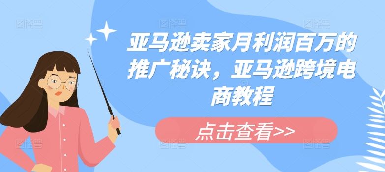 亚马逊卖家月利润百万的推广秘诀，亚马逊跨境电商教程-花生资源网