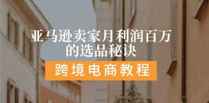 亚马逊卖家月利润百万的选品秘诀: 抓重点/高利润/大方向/大类目/选品易-花生资源网