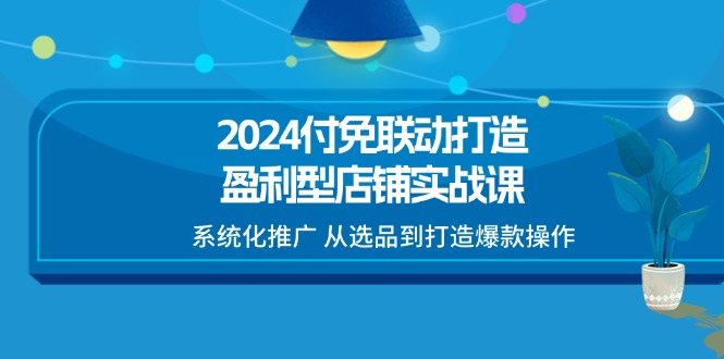 （11458期）2024付免联动-打造盈利型店铺实战课，系统化推广 从选品到打造爆款操作-花生资源网